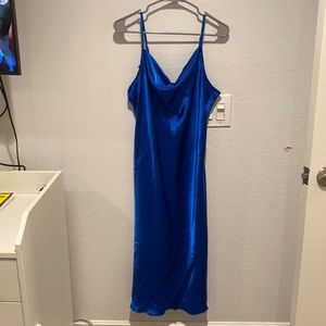 Bebe blue slip dress